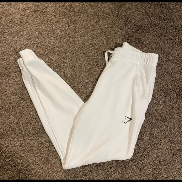 Gymshark Pants - White Gymshark Woman’s Training Joggers